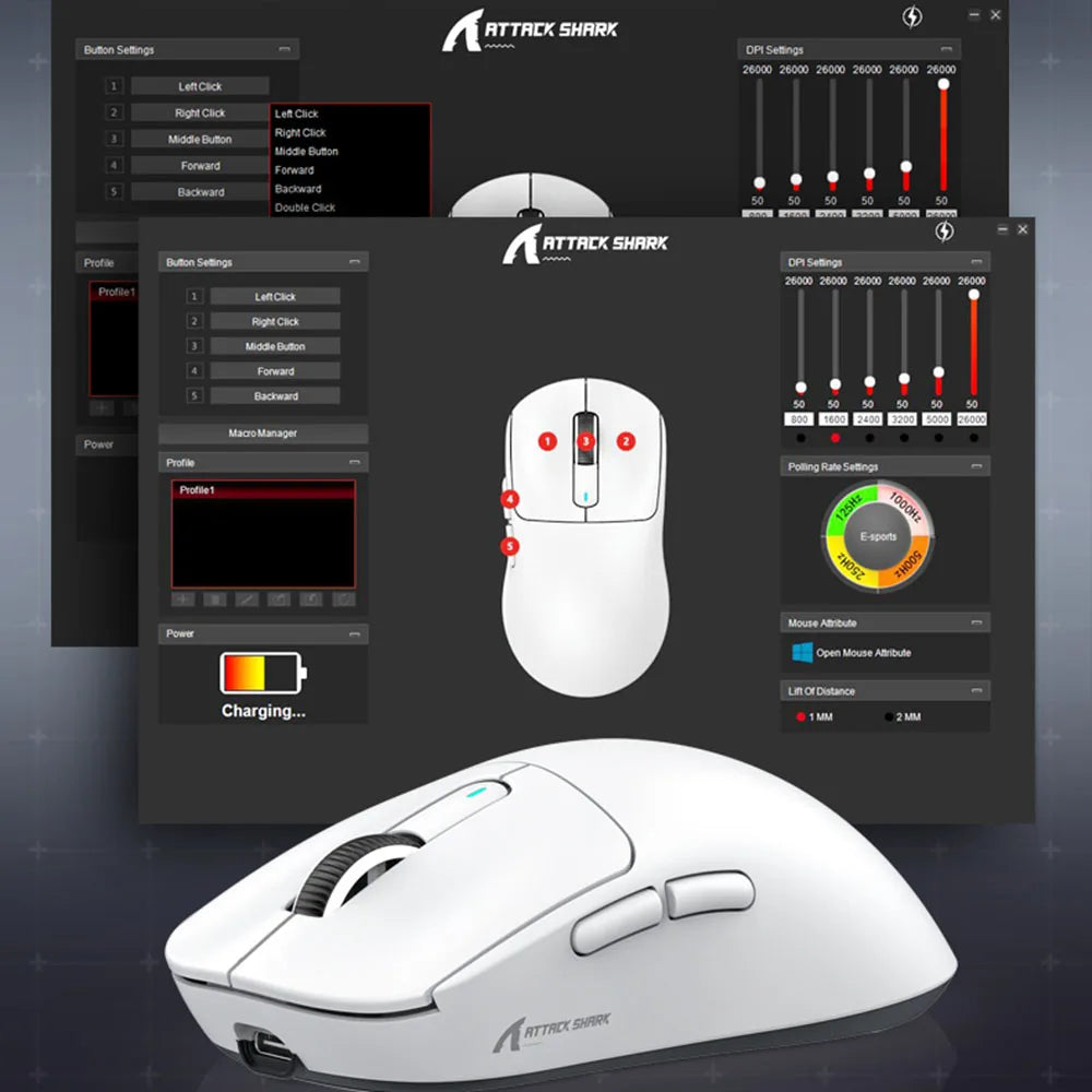 Mouse Sem Fio Attack Shark X3-pro