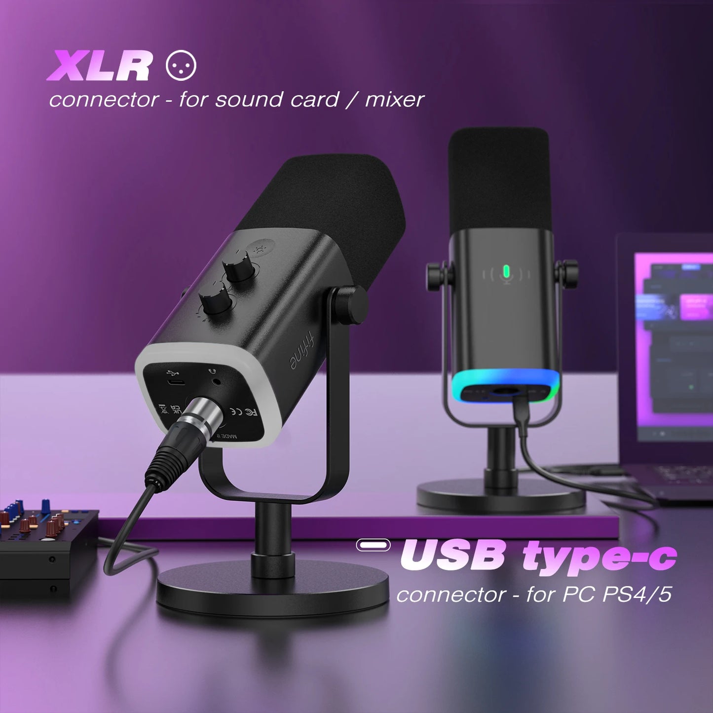 FIFINE USB/XLR Dynamic Ampligame AM8
