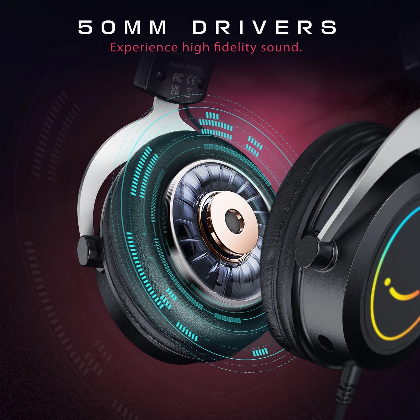 Headset Fifine H3 RGB for PC, PS4, PS5, Xbox, Laptops