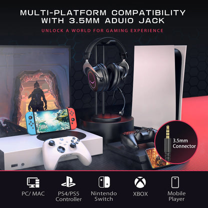 Headset Fifine H3 RGB for PC, PS4, PS5, Xbox, Laptops
