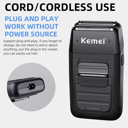 Barbeador Sem Fio Kemei Recarregável KM-1102