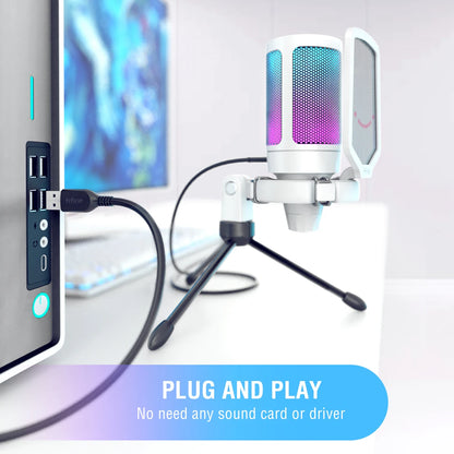 Microfone FIFINE A6V USB RGB